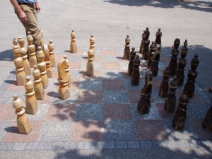 Jeu d'échecs, Lugano, Suisse             